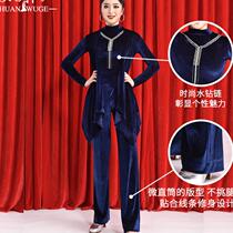 Latin modern clothing fit the costume women suit dance coat square dance in autumn and winter velvet lian gong fu New