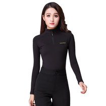 Dambao Roo Black Latin Dance Training Suit New Practice Kigong Morden Womens Dancer Dancing Long Sleeve Dance Adult