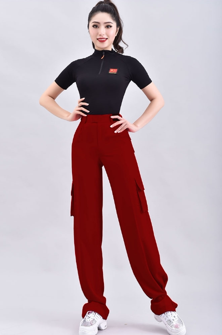 Jubilant choreography with new women rehearsas dance Gitbart pants social dance Dancing Broadlegged Pants Long Pants Modencia