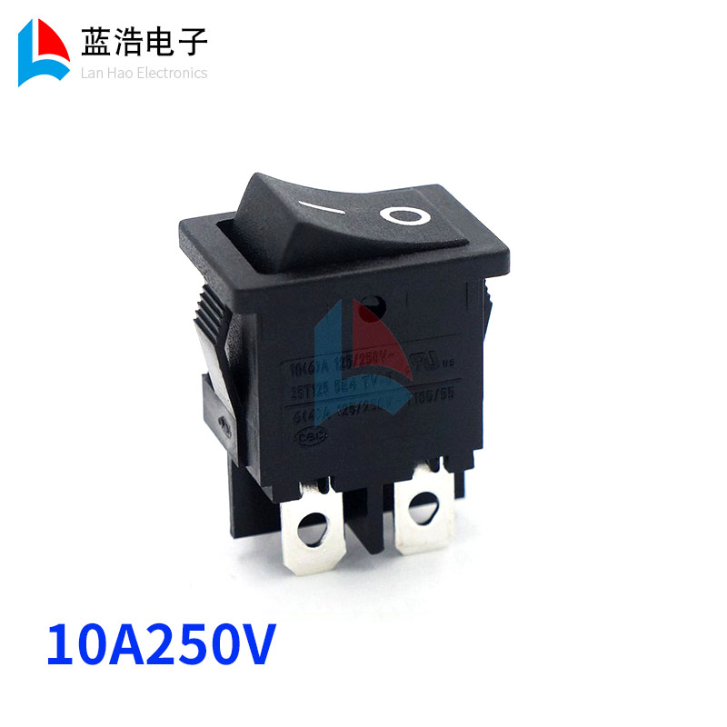 The warp switch 15*21 two-barrel power switch KCD1 four-foot two legs with lamp copper foot 10A125V