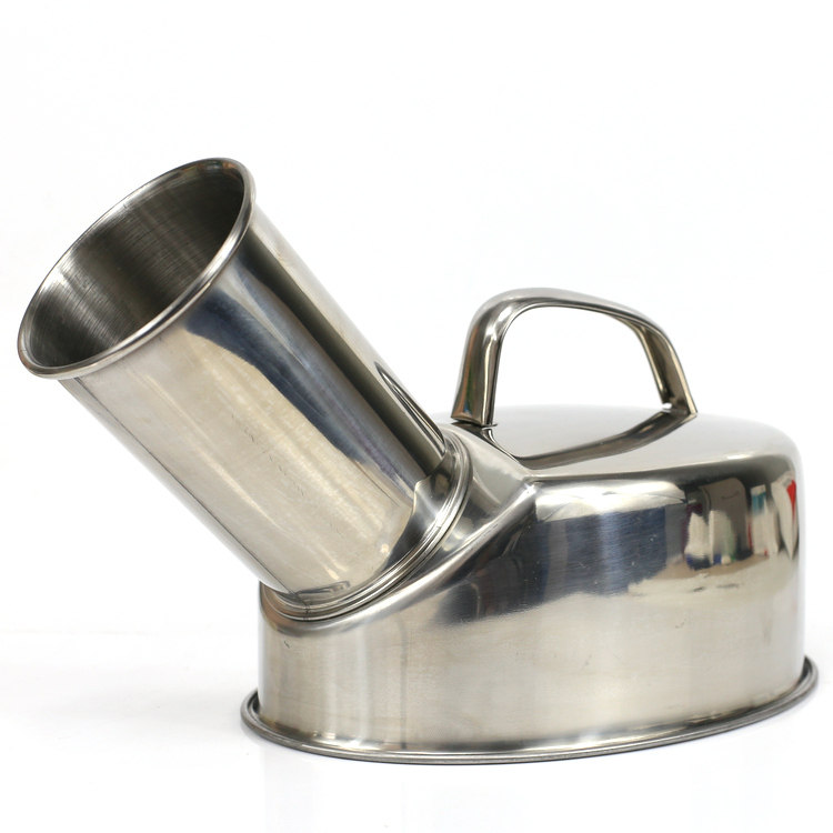 Thickened 304 stainless steel male urinal bed paralyzed old man urinal Household hospital urinal night pot