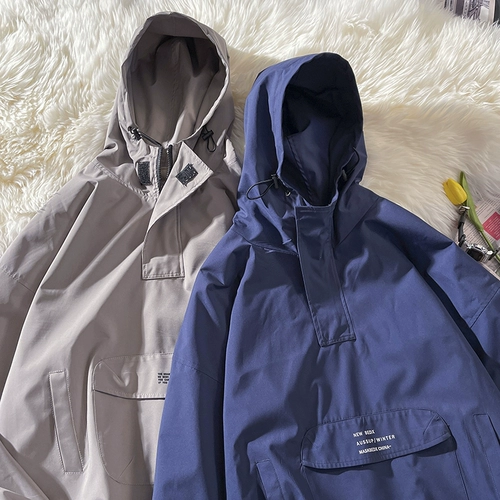 Куртка с капюшоном, парная одежда для влюбленных, в американском стиле