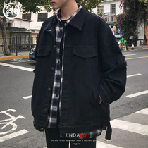 Mens jacket autumn and winter style ins harbor style overcoat mens large size loose Joker clothes Korean version trend