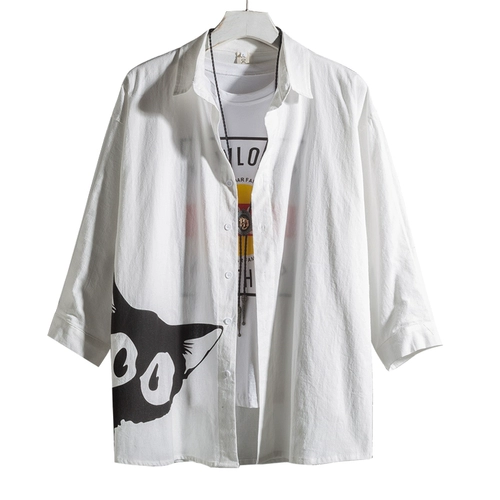 Летняя японская куртка, рубашка, большой размер