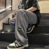 Осенние штаны, ретро спортивные повседневные брюки, в американском стиле, с вышивкой, оверсайз