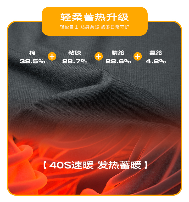 GXG C+系列 男式发热保暖内衣套装 天猫优惠券折后¥99包邮(¥169 -70)圆领、V领多色可选