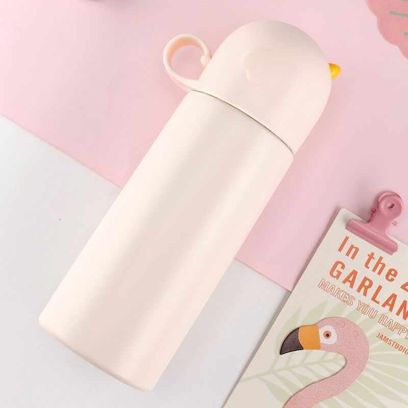 Warm water cup bottle girls in minimal elementary school students ultra cute Han Edition portable creative cover to drink water