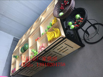 New steel wood fruit shelf vegetable shelf