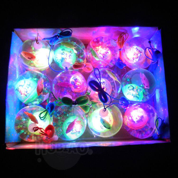 Hot sale flash crystal ball glowing jumping ball colorful jumping ball stalls floor pile supply children's gift toys