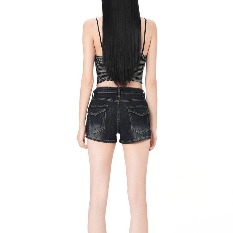 American-Style Spicy Girl Low-Waist Denim Shorts for Women, 2026 Spring New Sexy Butt-Lifting Slimming Versatile Hip-Hugging Hot Pants