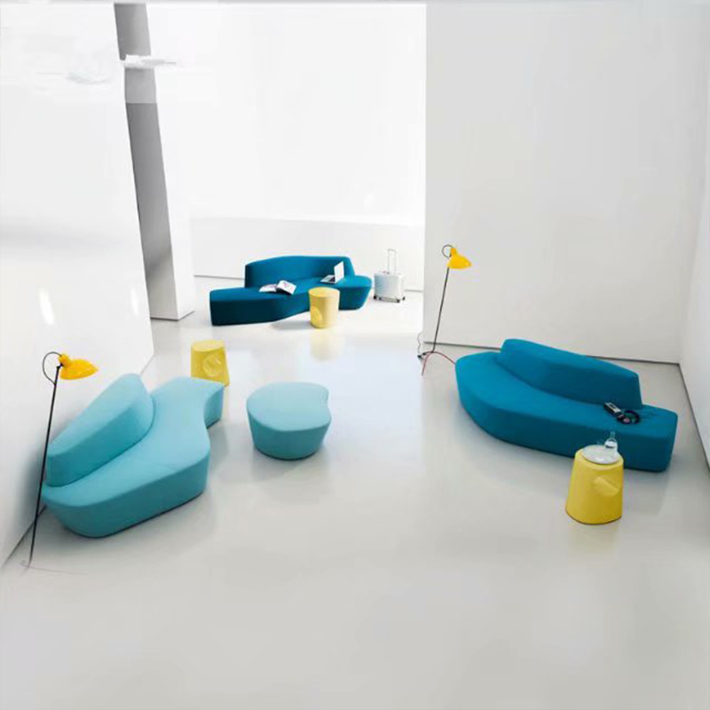 Office reception, reception, negotiation, special-shaped creative rest, waiting area, lobby, simple and modern leisure sofa combination