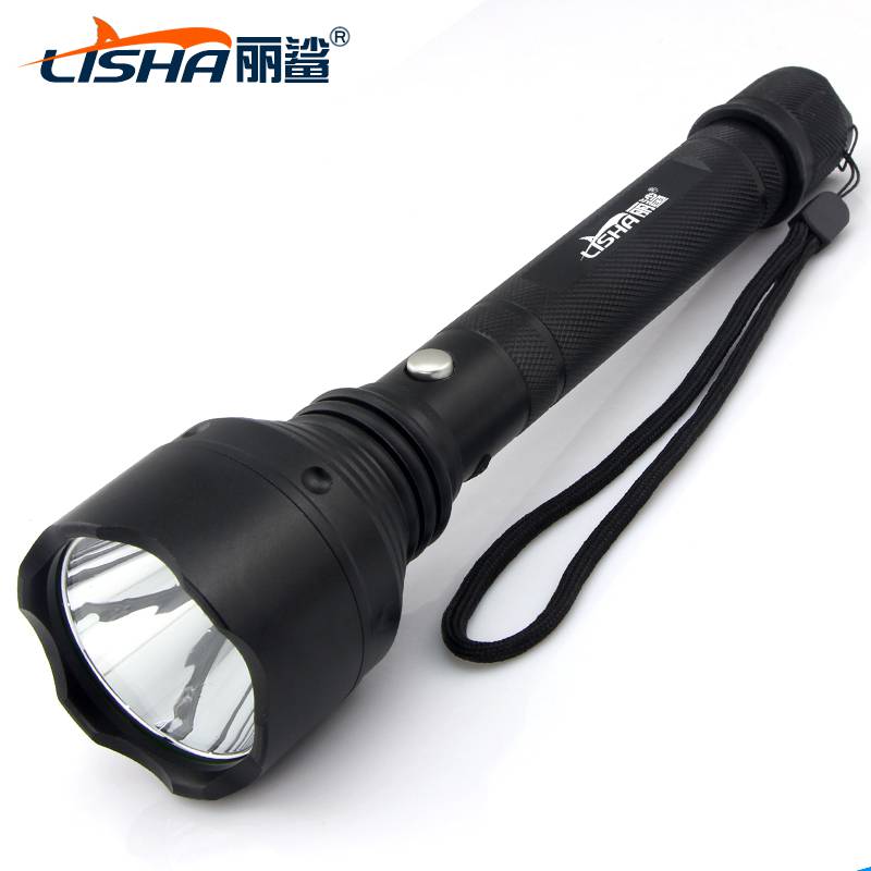 Outdoor super bright flashlight rechargeable 5000 waterproof far-shot yellow light 18650 multifunction home