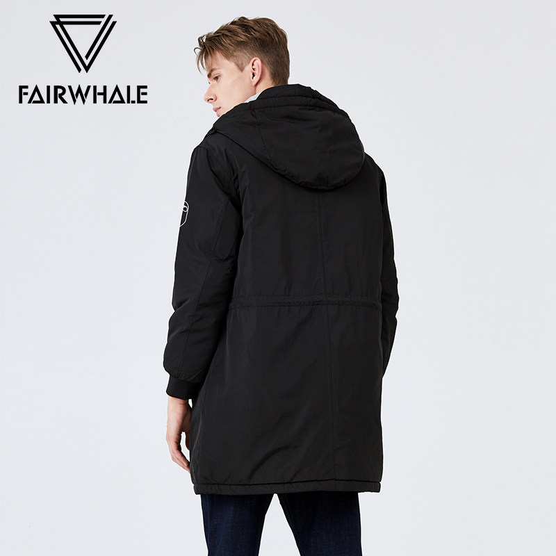 Mark Fairwhale 马克华菲 18年冬季新款 韩版中长款男式棉衣 加厚冬季外套 天猫优惠券折后￥378包邮（￥578-200） 2色可选