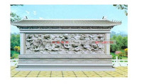 Marble Nine Dragon Wall Carving Factory Customized Stone Sculpture Shadow Wall Processing Blue Stone Dragon and Phoenix Relief Courtyard Wall