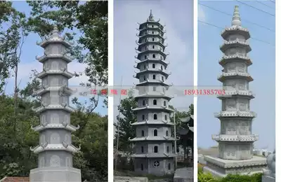 Marble Wanfo pagoda construction factory custom-made marble processing monastery Tibetan stone shrine stone pagoda