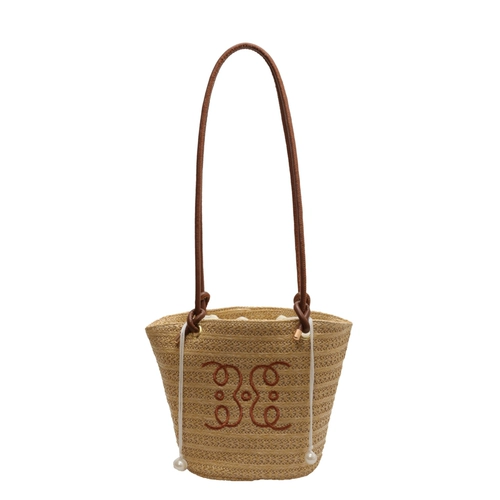 Соломенная модная сумка подмышку, коллекция 2023