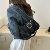 Небольшая дизайнерская сумка через плечо на одно плечо, сумка подмышку, коллекция 2023, изысканный стиль