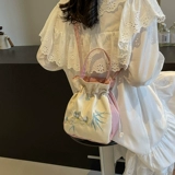 Ципао, портативное ханьфу, мешочек, сумка через плечо, сумка для телефона, с вышивкой, китайский стиль