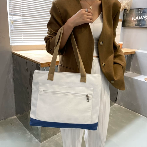 Вместительный и большой шоппер, модная японская универсальная портативная сумка, подходит для студента