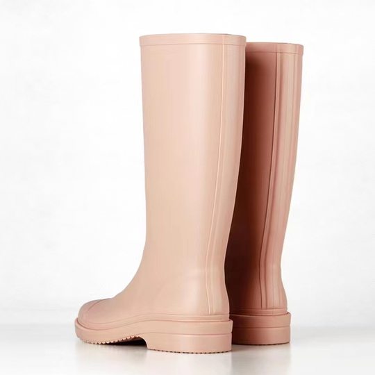 New Style Pull-Back Rain Boots 033 Women's Water Shoes Women's Rain Boots Fashionable Outerwear Rubber Shoes Waterproof Non-Slip Long Rain Boots
