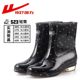 Shanghai Huili 523 Short-Tube Rain Boots for Women Waterproof Anti-Slip Pvc Wear-Resistant Rain Boots Plastic Anti-Fall Mid-Tube Women's Model