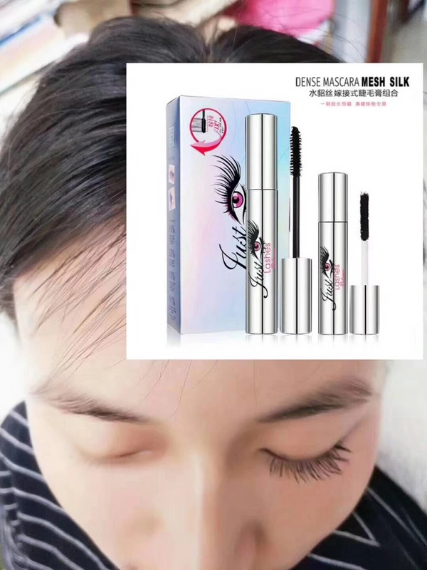 Lắc cùng một đoạn với nước tình yêu 貂 mascara uốn cong không thấm nước không làm nhòe mã hóa sợi ghép dài - Kem Mascara / Revitalash