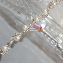 Glass Drill Chain Flower Chain Belly Leather Dance Water Drill Chain Handmade Diy Ornament Accessories Hair Stirrup Hair Clip Hair Clip Material