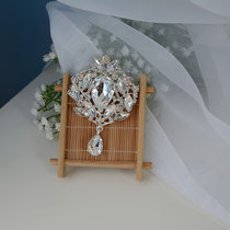 Wedding dress headdress brooch pin glass hand-sewn finished diamond jewelry diy materials Clothes decoration accessories