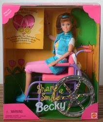 Barbie share a smile becky smile becky joint wheelchair doll barbie