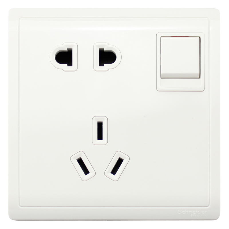Schneider switch socket Fengshang series with switch five holes one opening five holes with protection door Yabai - Taobao