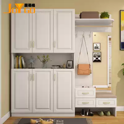 JOYGO Juyge home foyer shoe cabinet with seat bench bench multifunctional hanging clothes Hall cabinet corridor shoe cabinet