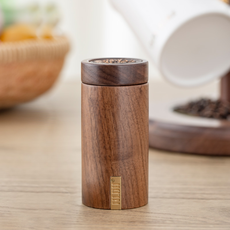 Chinese solid wood upscale retro toothpick box home living room toothpick bucket light extravagant net red toothpick cylinder containing box-Taobao