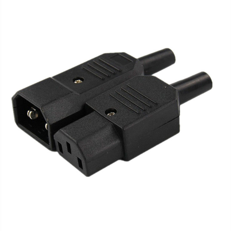 Full copper large current 16A pint character male butt joint wiring plug 10A250V three-core power supply plug AC socket