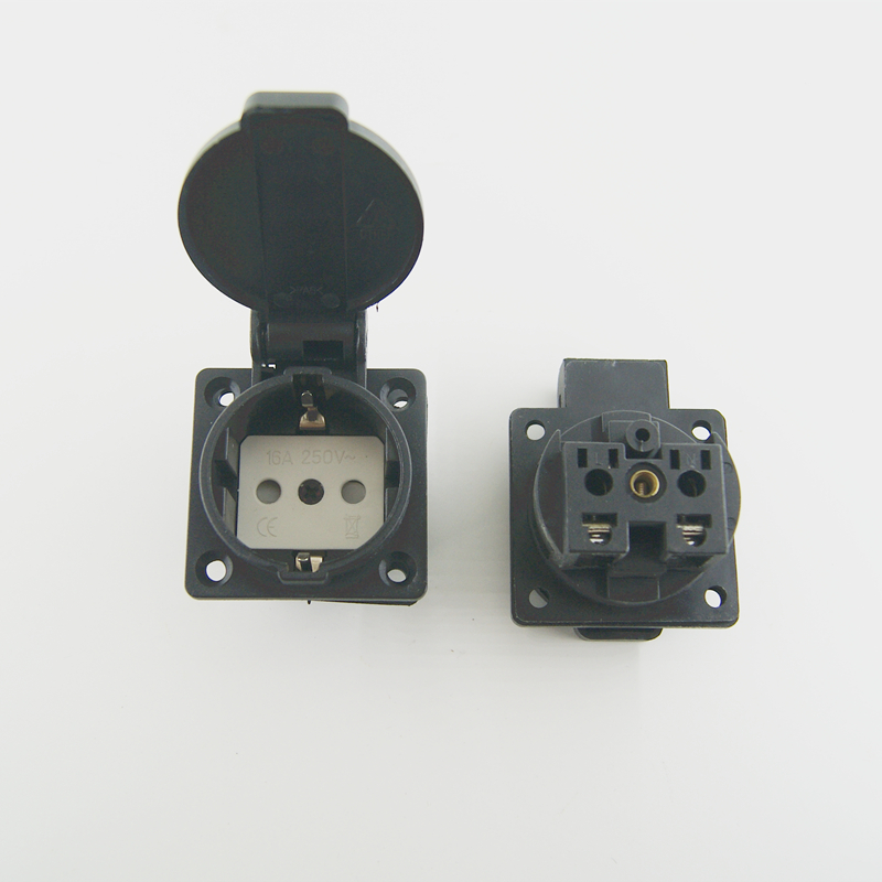 Eurogauge Style Waterproof Socket Sound Cabinet High Power Socket Augauge Two Round Hole Outdoor Equipment Power Socket