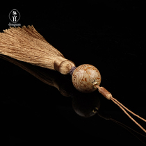 Winter official The Color of the Earth non-heritage natural lacquer ancient style cheongsam Hanfu accessories press flap pendant original design