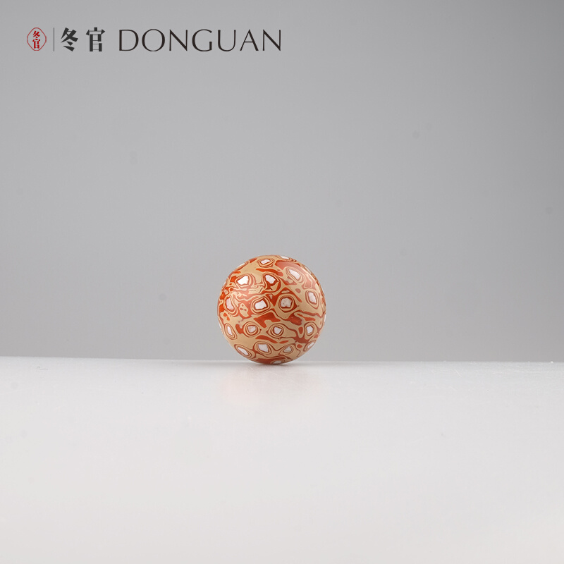 Winter official lacquerware 2 0 orange eggshell large lacquer beads single national non-heritage pure handmade diy bead jewelry play