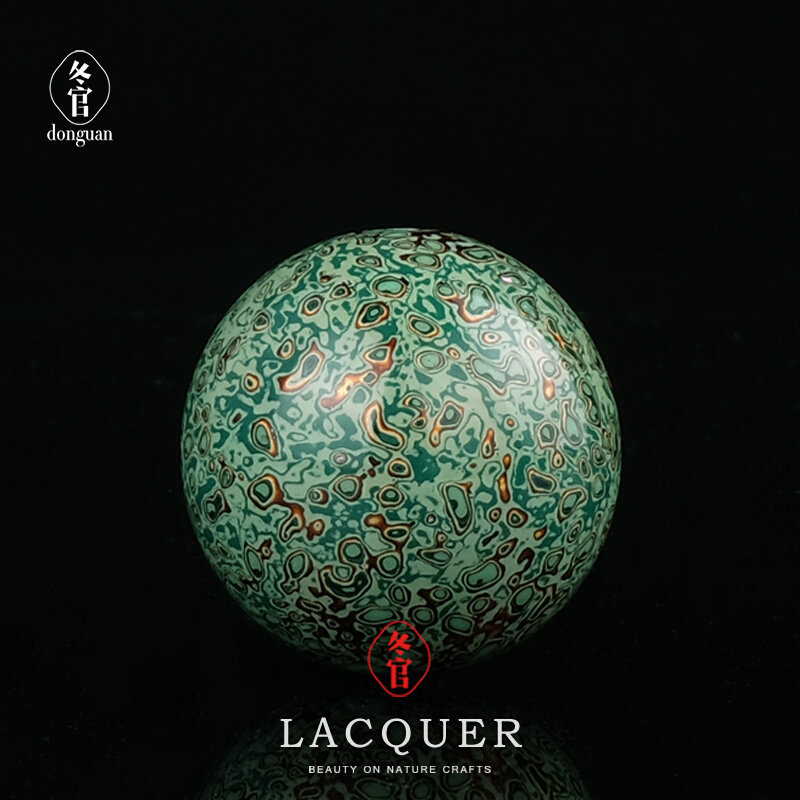 Winter Official Great Lacquer China Wind Diy Single Pearl Buddha Beads Handstring Men And Women's Non-Suicide Gold Worm Big Lacquer Craft Day Green Green