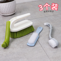 Household shoe brush Multi-function cleaning soft hair shoe brush Hard hair shoe inner plastic long handle washing clothes small plate brush