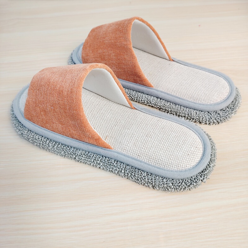 Fresh and Simple Style Women's Floor Cleaning Slippers with Detachable Mop for Home Use, Silent Mop for Wooden Floors, Lazy Shoe Covers