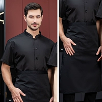 Черная футболка, фартук, короткий рукав