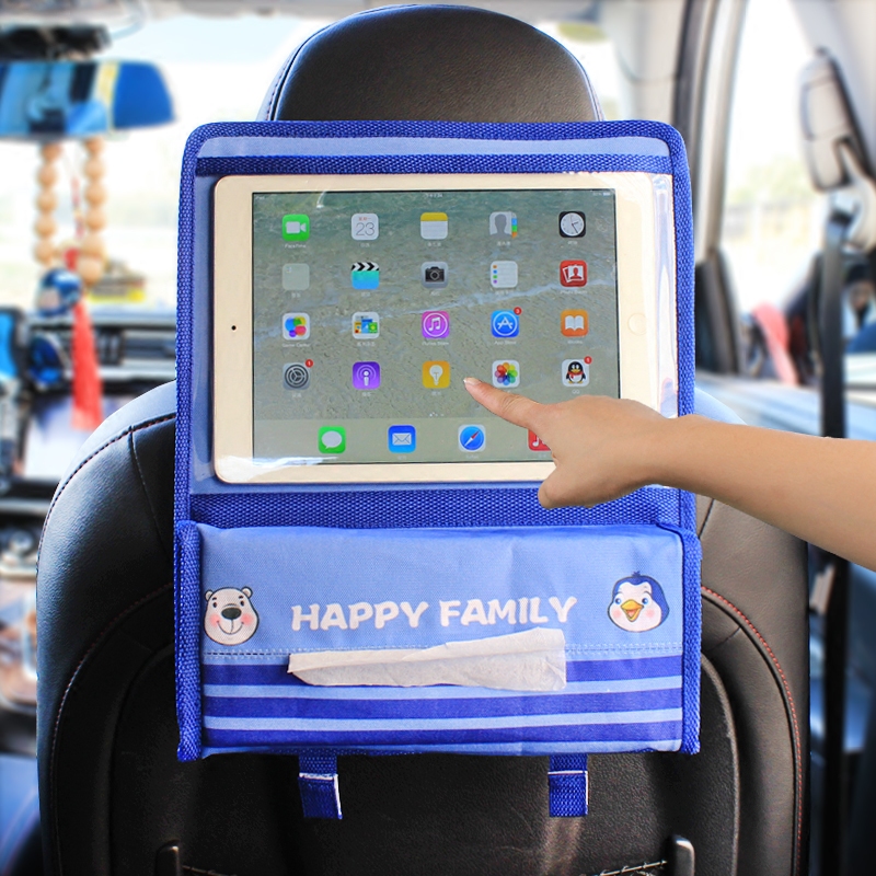 Car cartoon mobile phone tablet frame in-car phone seat car with back-back hanging touch screen flat bracket