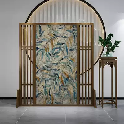 Xuanguan office solid wood mobile screen partition wall living room simple modern home stop light luxury decorative seat screen