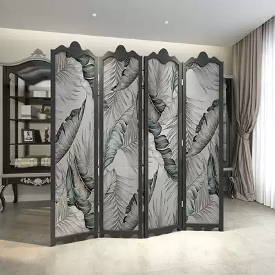 Nordic screen partition wall decoration bedroom net red partition brake can be folded to block the mobile living room household light luxury