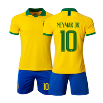 Brazil childrens jersey football shirt pants suit Mens custom printed No 10 home Nelma game training suit