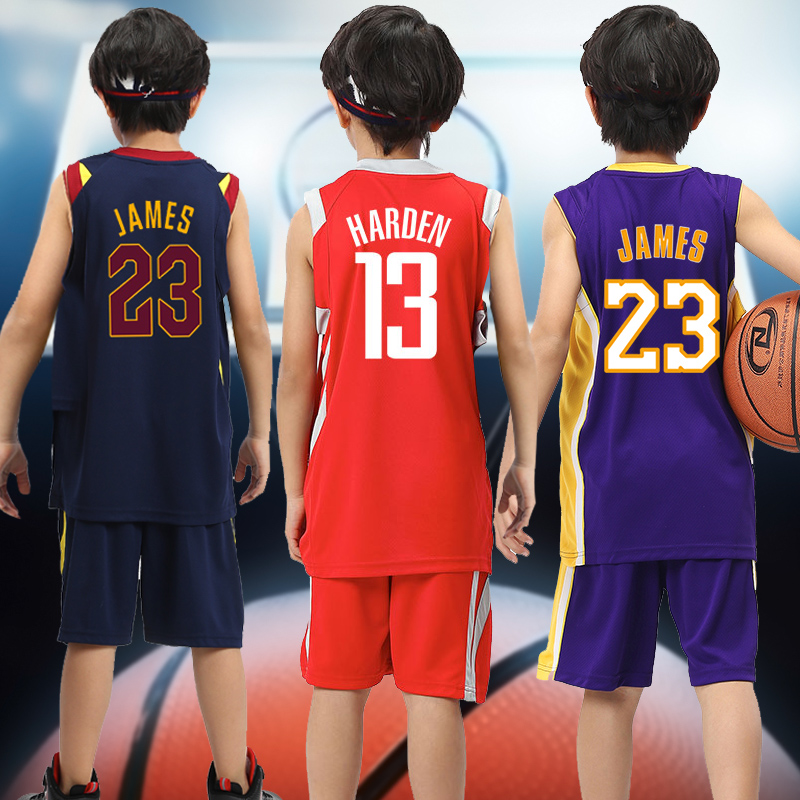 Children's basketball clothes suit boy James jersey basketball training uniform to suit students' breathable Cosby 24 vest