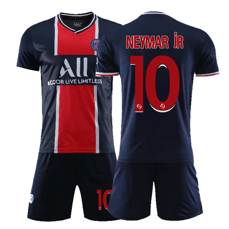 20-21 Paris jersey male primary school football training suit set group purchase custom summer short-sleeved jersey team uniform