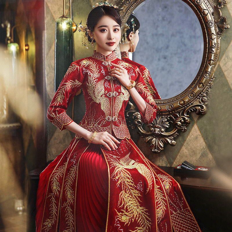 Xiuhe Xiu 2023 new married female Chinese bride suit Chinese toast Dragon Fengjia Special Show and clothing in spring