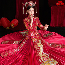 Fengguanxia wedding show Wo dress 2021 new wedding woman Chinese wedding dress wedding dress toast dress bridal show kimono
