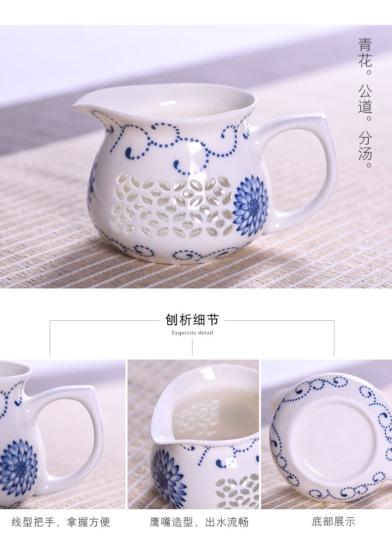 Ronkin hollow out exquisite kung fu tea set ceramic plastic saucer tea table of a complete set of simple little tea tray package