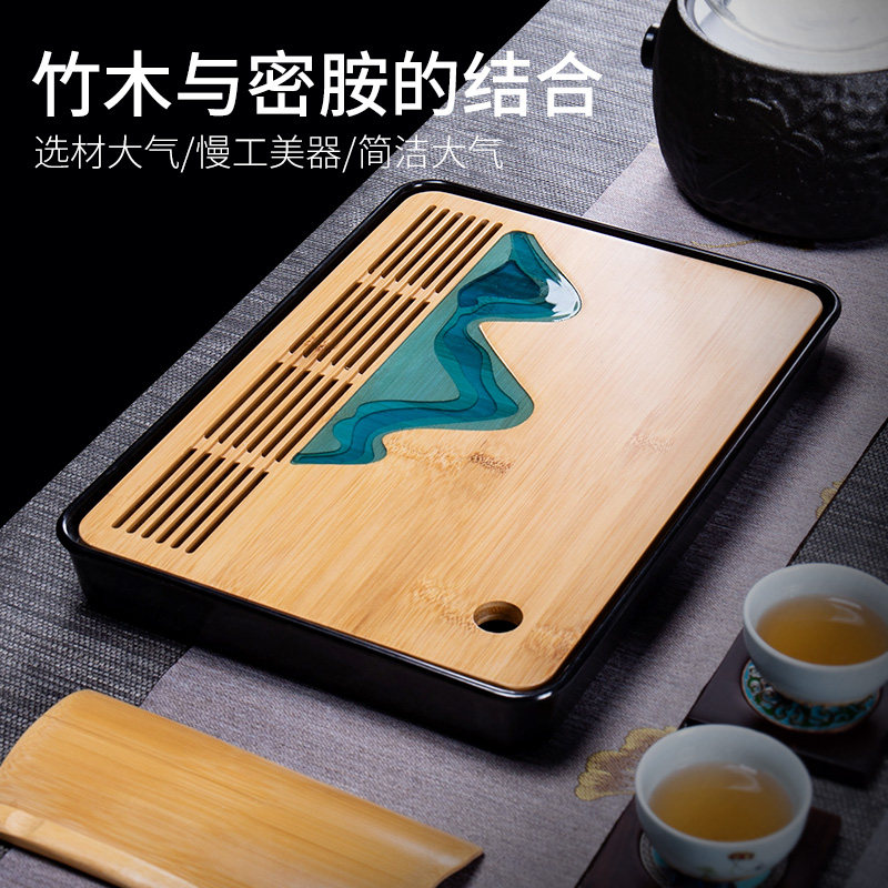 Kongfu Tea Furniture Set Round Tea Tray Day Style Home Bamboo Care Pan Simple Solid Wood Dry Bubble Mini Small Tea Table